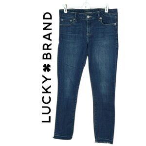 Lucky Brand Lolita Crop Dark Blue Denim Jeans Size 6/28